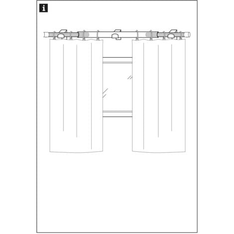 Gardinia Set Bastone per Tende cap 1 Binario Ø 19/16 mm, Estensibile su  Entrambi i