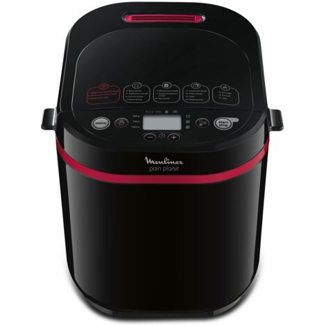Moulinex OW2208 Pain & Plaisir, Macchina del Pane, 17 Programmi Automatici, 3 Impostazioni di Peso e 3 Livelli di Doratura, Avvio Ritardato Fino a 15 Fre, Ricettario Incluso, 650W, Nero/Viola