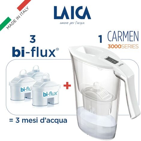 Laica Kit Convenienza J9082 Caraffa Filtrante, Bianco Trasparente, ‎2,3 l,  28 x 28 x