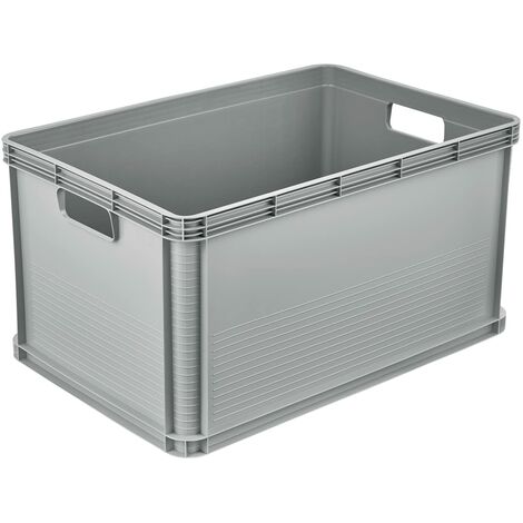 Vaschetta Per Il Bucato Keeeper Janne, 50L (65x45x28,5cm), Ergonomica Con Manici Soft-touch, Capacità 7kg, Colore Grigio Nordico