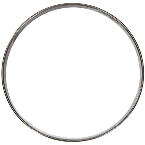 De Buyer Circolare in Acciaio Inox Stampo per Torte ad Anello con Bordo stondato, Diametro cm 28, 3091.28N, Inossidabile, 28 cm (1/4)
