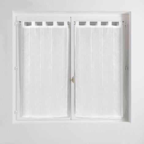 Douceur d'Intérieur 1626498 Coppia, Poliestere, Bianco, 2 x 90 x 120 CM