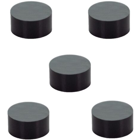 Paracolpi da muro Adesivo di Ricambio per Porte  Lot 5 Unités  Compatibile con mod.I-198/28 y I-254/35  Pezzo di Ricambio Originale  Goma de Silicone  Nero EVI Hardware (1/5)