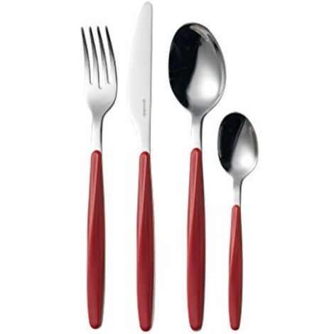 Guzzini Set 24 Posate My Fusion, Rosso, 16.8 x 7.5 x h25.5 cm (1/4)