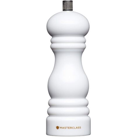 Kitchen Craft, 17 cm Macinapepe o macinasale con Tappo Intercambiabile, MCSNPWHT17, Bianco (1/2)