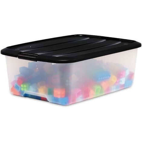 5 Five Simply Smart Aufbewahrungsbox 31x31x15 Cm Schwarz – Stylische Stapelbox Für Ordnung