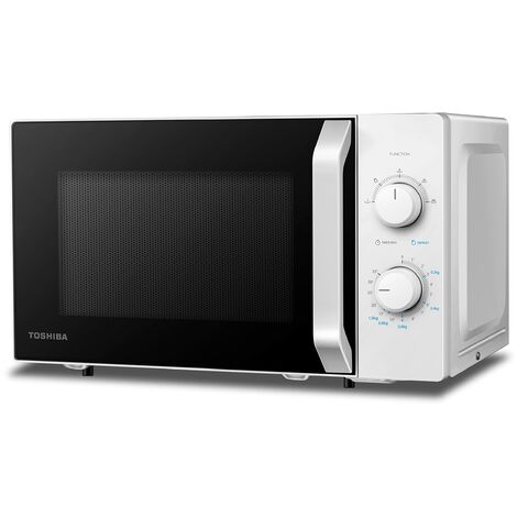 Toshiba MW2-MM20P(WH) - Forni a microonde standard, 20 Litri, 800 W, 5 livelli di potenza con pratica funzione di scongelamento, illuminazione a LED interno/Bianco