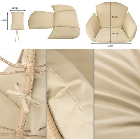 Sedia A Dondolo In Legno Di Betulla - Imbottita In Cotone E Spugna HD | Carico 130kg - Foto 10