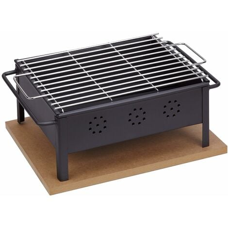 Barbecue da tavolo con griglia inossidabile da 30x25 cm