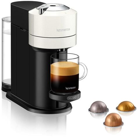 Nespresso Vertuo Next ENV120.W, Macchina da caffè di De'Longhi, Nuovo  Sistema Capsule Nespresso Vertuo, Serbatoio acqua 1L, Bianco