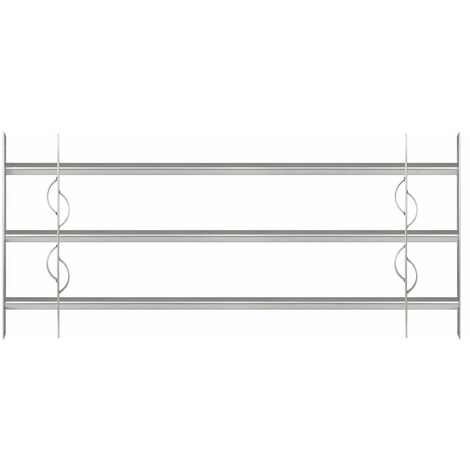 Alberts 563639 Inferriata per finestre Secorino Style, estendibile per finestre esterne, griglia antieffrazione, zincata blu, 450 x 1000-1500 mm