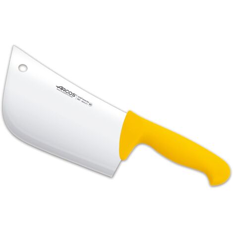 Macheta Arcos Colore - Prof 296100 Acciaio inox Nitrum e mango Ergonomico giallo Polipropilene e foglia 19 cm, e 4 mm di spessore nella valigetta.