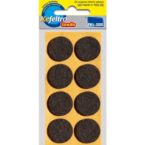 Kit 8 Feltrini Tondi Adesivi Marroni 25mm - Gommini Per Sedie E Mobili, Made In Italy - Foto 4