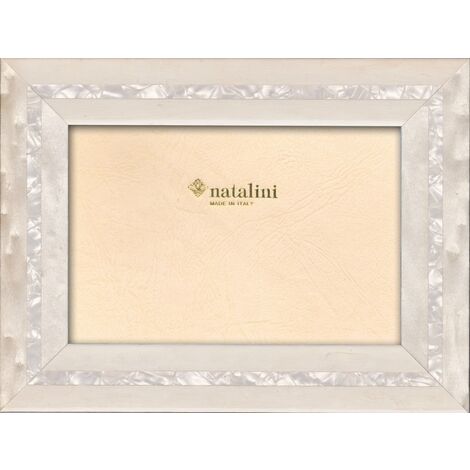Cornice Portafoto Natalini BIANTE - 10x15 Cm, Legno Blu Scuro, Intarsiata, Made In Italy