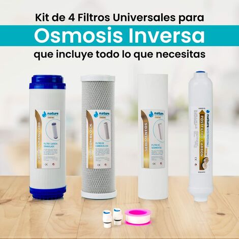 Set di 3 filtri acqua per osmosi inversa universale 5 stadi