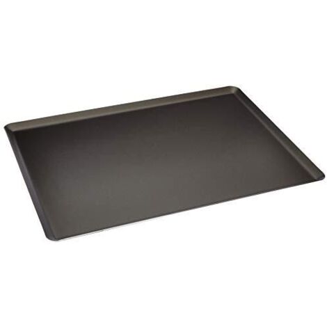 De Buyer Teglia e tortiera in Alluminio Antiaderente RETTANG. ALLU. SP. 2 MM con Rivestimenti ANTIADER. 40X30X1 CM 30-8161.40, Nero, Lunghezza cm 40, larghezza cm 30 (1/4)