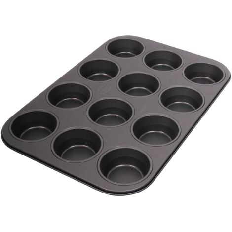 Dr.Oetker -Stampo Muffin 12 Impronte Ø 7 cm, Tradition, Rivestimento Antiaderente (Colore: Nero), quantità: 1 Pezzo, Tin (1/5)