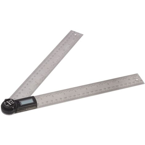 Trend Regolo angolare digitale da 300 mm, con due righelli in acciaio inossidabile da 300 mm che possono essere utilizzati per calcolare gli angoli in modo rapido e preciso, DAR/300
