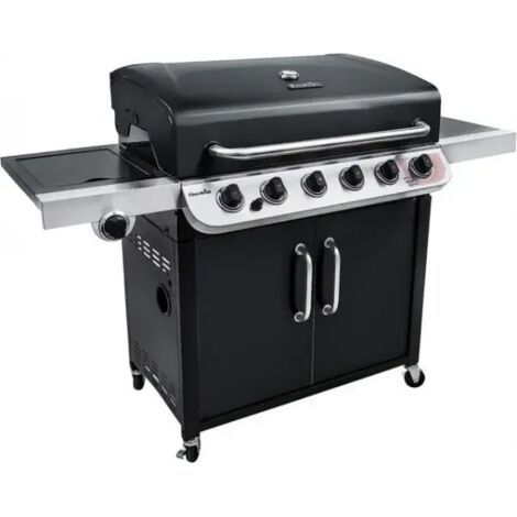 Char-Broil Convective Series 640 B XL - Barbecue a gas a 6 bruciatori e bruciatore laterale, finitura nera.