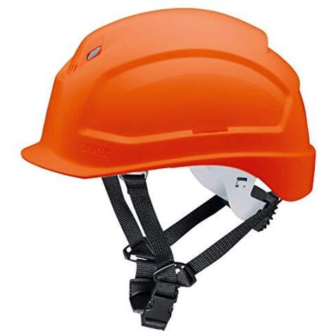 Elmetto protettivo uvex pheos S-KR  Casco da Lavoro con Visiera Corta  Casco Antinfortunistica con Euroslot Laterali per Dispositivi di Protezione dell´udito a Cuffia