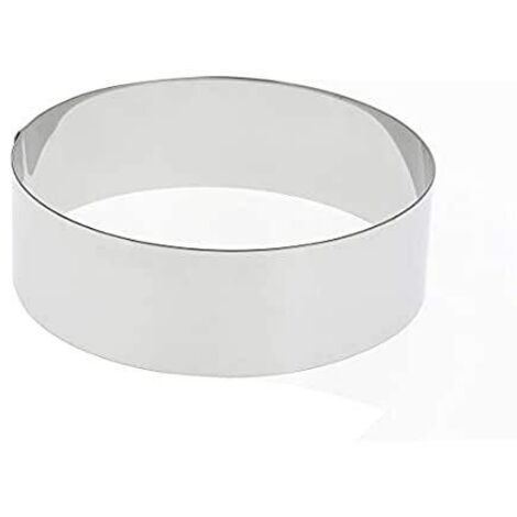 De Buyer circolare in acciaio Stampo ad anello per torte inox, 3989.10, inossidabile, Diametro cm 10 (1/2)