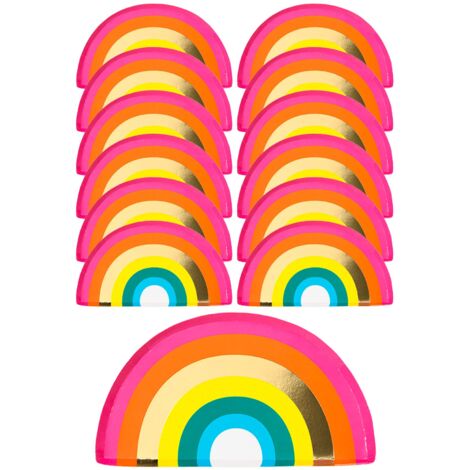 Talking Tables Rainbow Shaped Plate, With Foil (12Pk) (1/5)