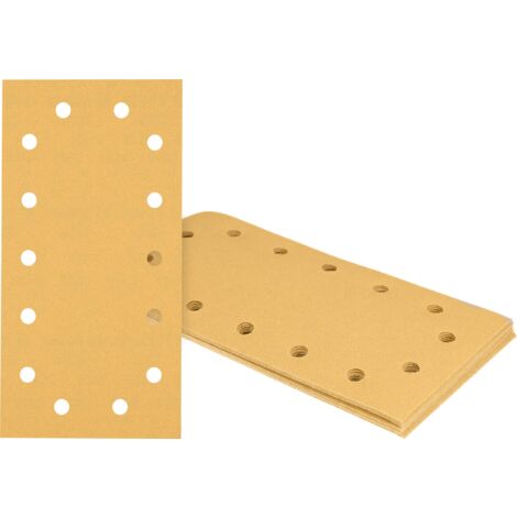 Bosch Professional 10x Carte abrasive Expert C470 con 14 fori (per Legno duro, Vernice su legno, 115x280 mm, Grana 40, accessorio Levigatrice orbitale)