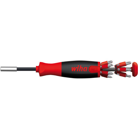 Wiha Giravite con portainserti a magazzino LiftUp 25, magnetico Assortiti, con 12 inserti, 1/4" (38600)