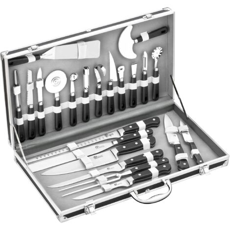 Pradel Excellence 31123 Valigia da cuoco 22 pezzi 15 utensili + 7 coltelli da cucina