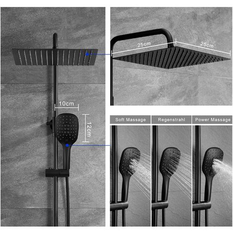 Colonna doccia a ponte Square Metaform acciaio inox con soffione e