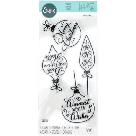 Sizzix Olivia Rose 665355-Palline di Natale Trasparenti, 4 Pezzi, Multicolore, Taglia unica (1/2)