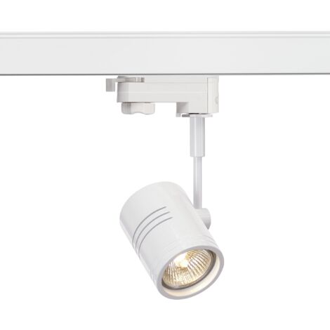 SLV trifase 1 LED, faretto a plafone, Sistema a binari, Illuminazione di Interni / GU10, BIMA Spot QPAR51 50W Bianco Opaco