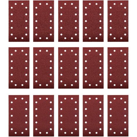 Einhell - Set di 15 fogli di carta vetrata (accessori per levigatrice orbitale, 15 x 230 mm, grana 5 x 40, 80, 120, velcro)
