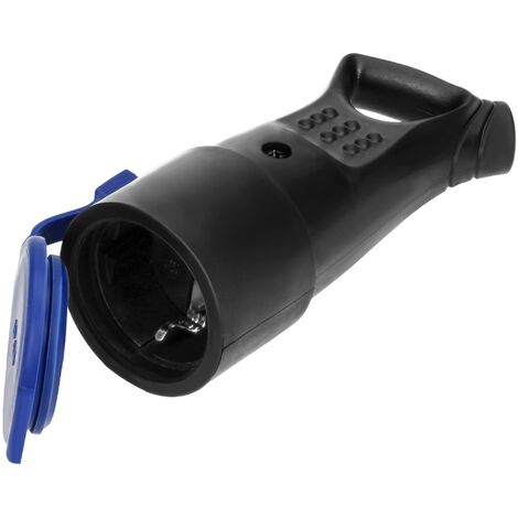 ORNO Presa Elettrica Da Parete 2P+T Schuko IP44 Con Coperchio – Montaggio Superficie – Colore Nero