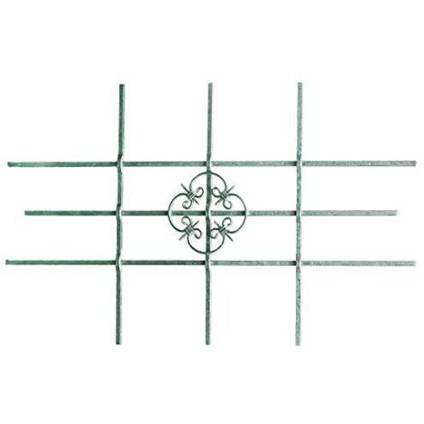Alberts 553548 Inferriata Salisburgo, inferriata per finestre per esterni come protezione antieffrazione, zincata a caldo, 1140 x 690 mm, accorciabile fino a 590 x 390 mm (1/4)