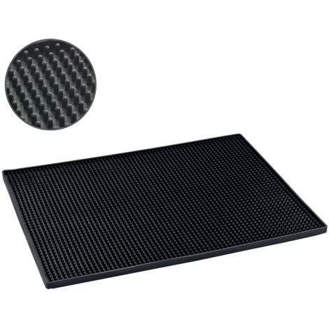WENKO Tappetino scolapiatti Maxi, TPR, 40 x 1 x 30 cm, Nero