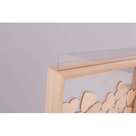 Set Libro Degli Ospiti Per Battesimo E Baby Shower - Luna In Acrilico Con 60 Stelle In Legno Da Scrivere - Cornice Per Foto 12,7x8,9 Cm - Compleanno Matrimonio