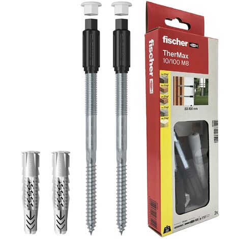 Fischer Thermax 10/100 M8 Kit 2 pz Tasselli per Fissaggio su Cappotto Isolante Max 100 mm