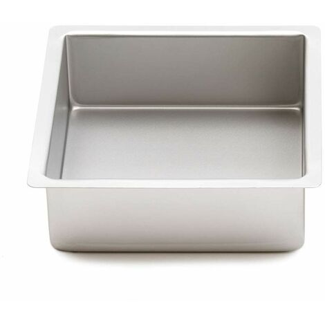 Decora 0062640 Teglia Professionale Quadrata, Alluminio Anodizzato, Argento, 25 x 25 x 7.5 cm (1/3)