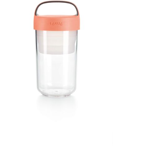 Lékué Contenitore Ermetico per Conservare e Trasportare Qualsiasi Tipo di Alimento, 600 ml, Marrone Turchese (1/5)