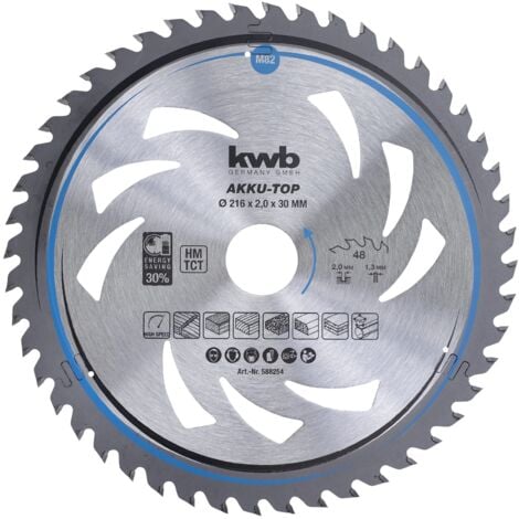 Lama Sega Circolare 250mm KWB - 24 Denti Per Legno Duro E Compensato - Foto 2