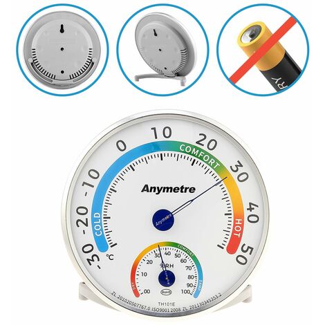 Termometro analogico con igrometro per interni ed esterni, adatto per la  stanzetta dei bambini e le serre : : Giardino e giardinaggio
