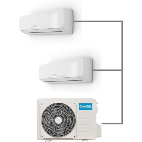Olimpia Splendid - OS-C/SAALH14EIA Aryal S2 E Dual Inverter 14 (9.000 + 12.000 btu/h) - Climatizzatore Fisso Dual split, Gas R32, Classe di efficienza A++/A+, Kit Wi-Fi incluso, Pure System