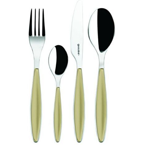 Guzzini - Feeling, Set 24 Posate Colorate - Sabbia, 15.8 x 7.5 x h25.5 cm - 23000039 (1/4)