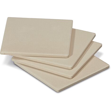 Enders Set da 4 Mini Pietre refrattarie per pizza rettangolari in cordierite - Perfette per il BBQ - Accessori per il barbecue per la preparazione di pizze croccanti con il vostro barbeque a gas 8811