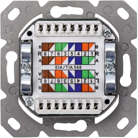 Presa A Muro RJ45 Cat.6A Doppia – S/CONN Maximum Connectivity – 10 Gigabit, Schermata, Per Jung E Busch Jäger - 3