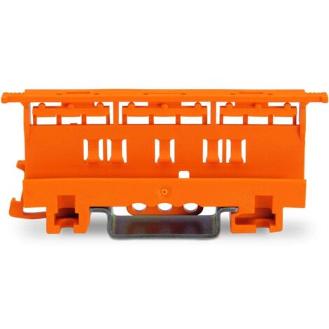 Adattatore di montaggio WAGO ®, serie 221 - 6 mm², per montaggio su TS 35, arancione, 221-510, (10 pezzi)