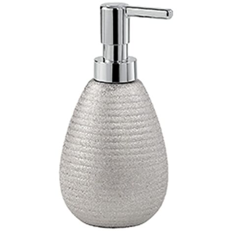 Distributeur De Savon Gedy G-Rita - Céramique Blanche, Design Élégant Salle De Bain, 17x7 Cm, Garantie 2 Ans