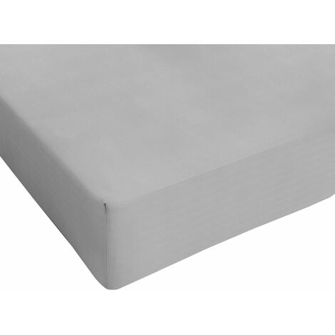 Italian Bed Linen Max Color Lenzuolo sotto Matrimoniale Maxi, 100% Cotone, Grigio Chiaro, 2 Posti Maxi