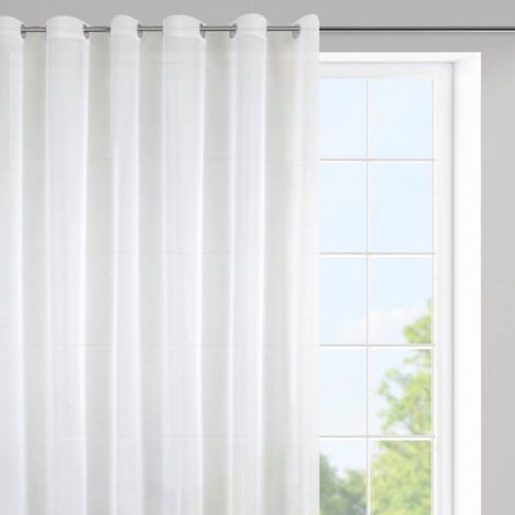 Joyswahl Tenda A Pacchetto In Voile Trasparente Con Rami – 80x140 Cm, Bianco, Con Ganci Inclusi, Montaggio Senza Viti - 2